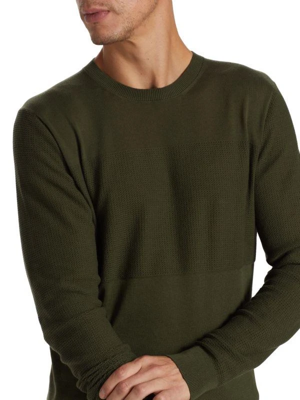 商品Saks Fifth Avenue|Mixed Stitch Cotton Sweater,价格¥338,第4张图片详细描述