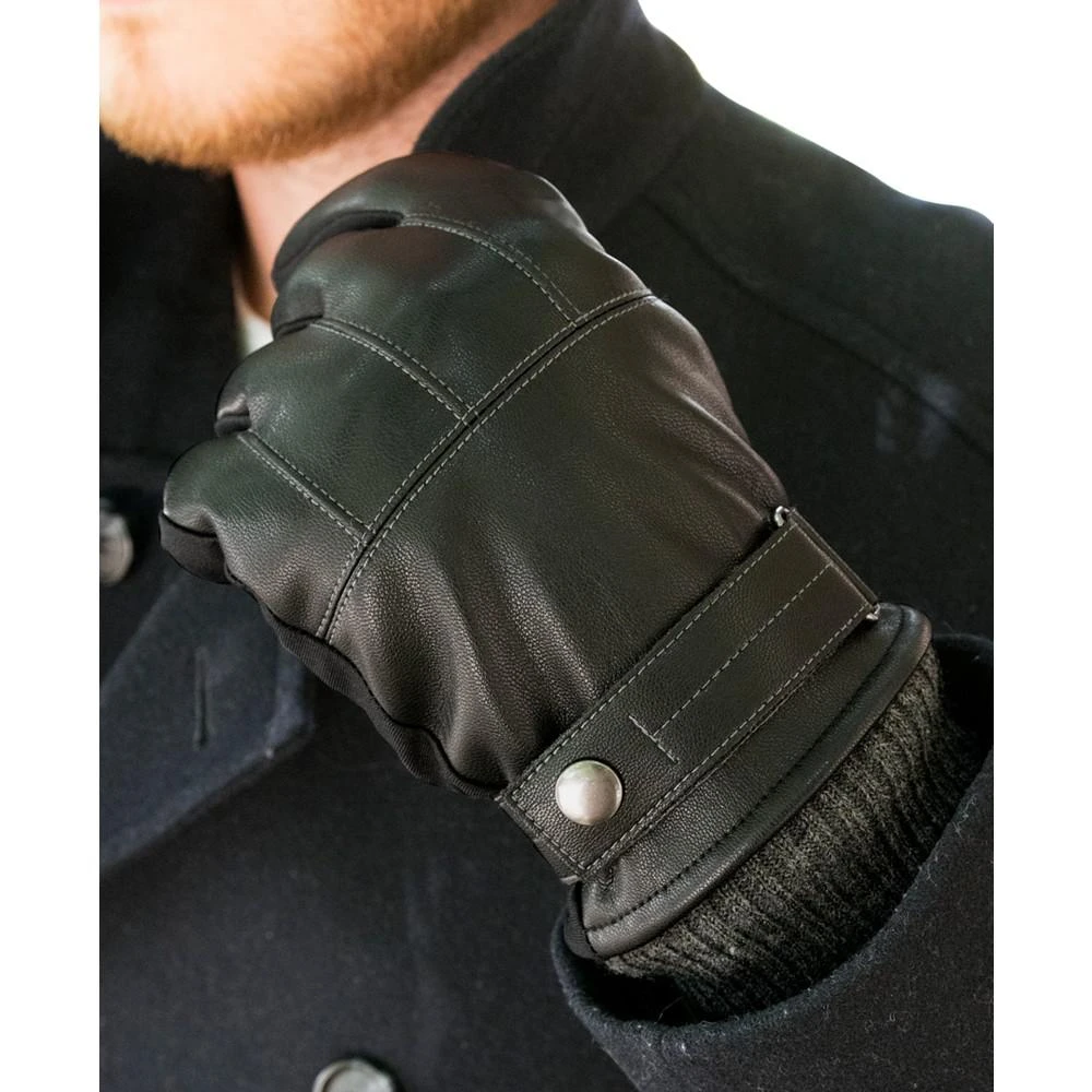 商品Isotoner Signature|Men's Touchscreen Insulated Gloves with Knit Cuffs,价格¥283,第5张图片详细描述
