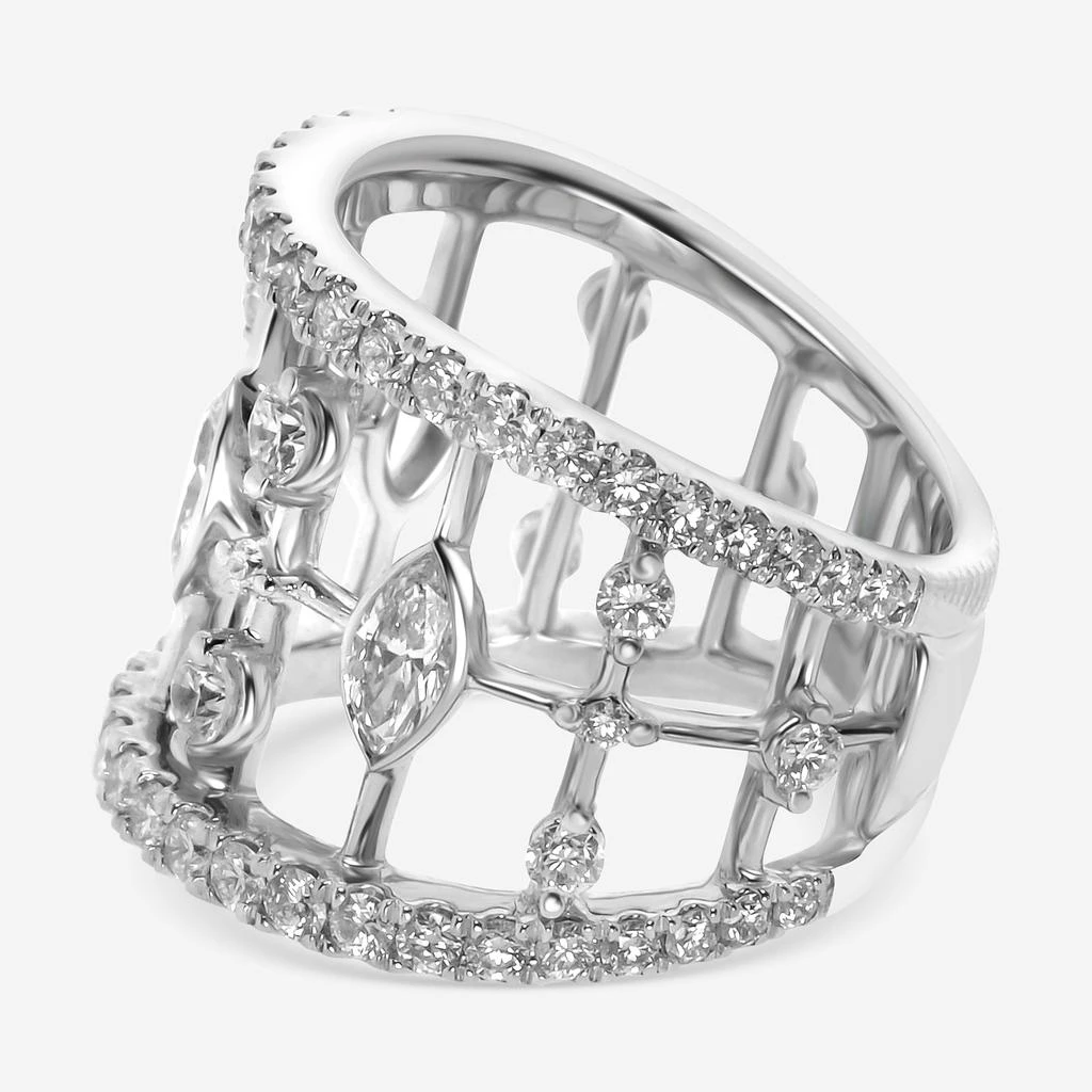 商品Kwiat|Kwiat 18K White Gold, Diamond Wide Band Ring R-13594-0-DIA-18KW-1,价格¥20266,第3张图片详细描述