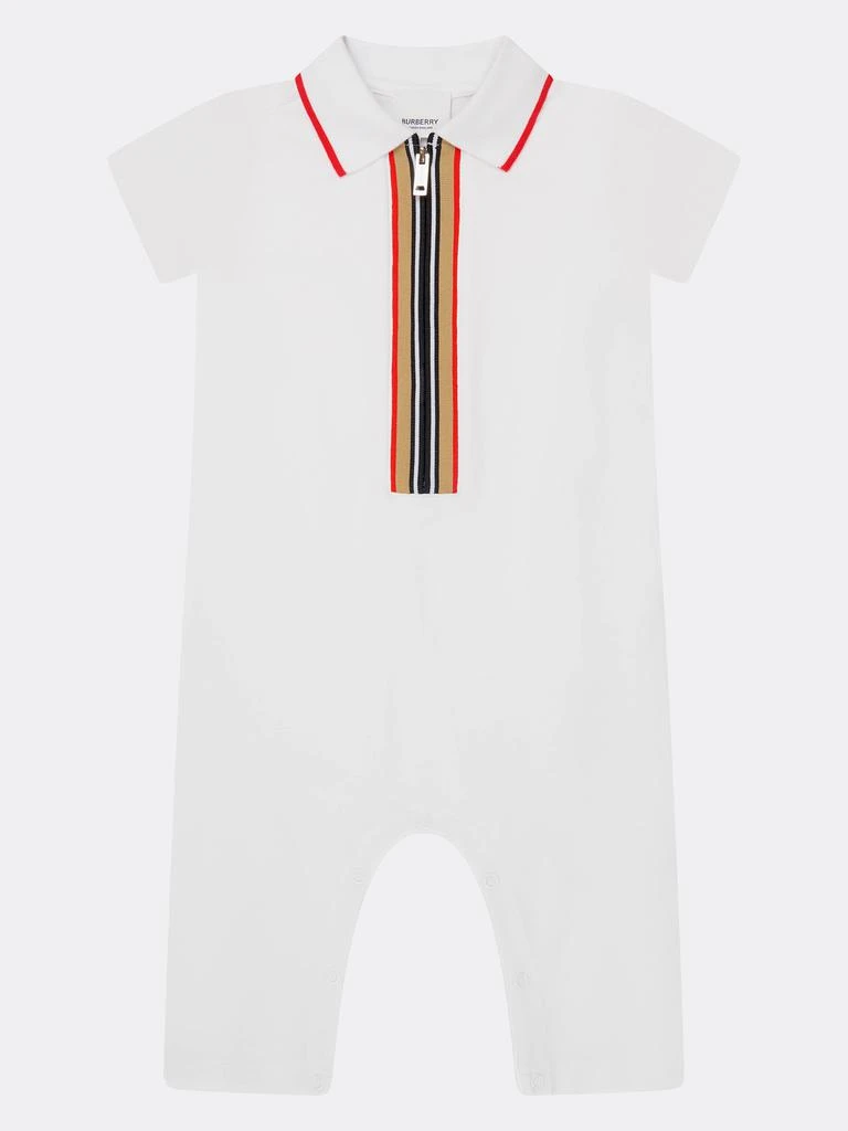 商品Burberry|Burberry White Baby Unisex Cotton Polo Shortie,价格¥1395,第1张图片