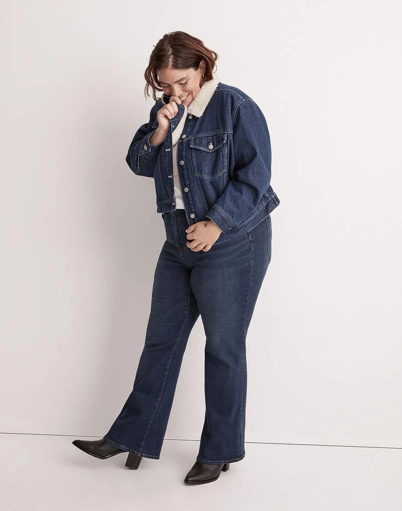 商品Madewell|The Plus Cropped Oversized Trucker Jean Jacket: Sherpa Collar Edition,价格¥956,第2张图片详细描述