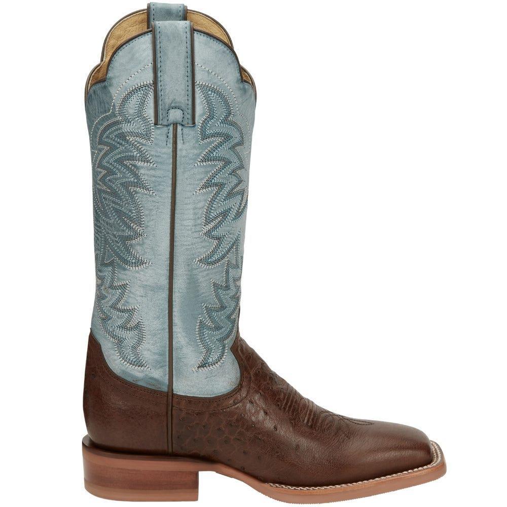 商品Justin Boots|Ralston Smooth Ostrich Square Toe Cowboy Boots,价格¥1490,第1张图片