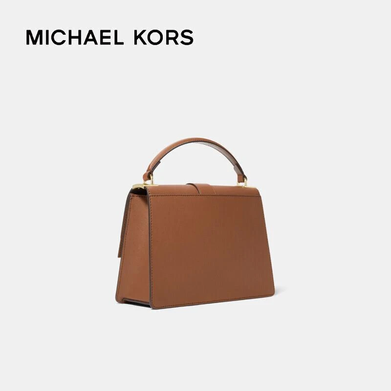 商品[国内直发] Michael Kors|MK 女包 迈克·科尔斯（MICHAEL KORS）棕色小号 皮质手提单肩斜跨包 30H1GGRS2L LUGGAGE,价格¥1800,第5张图片详细描述