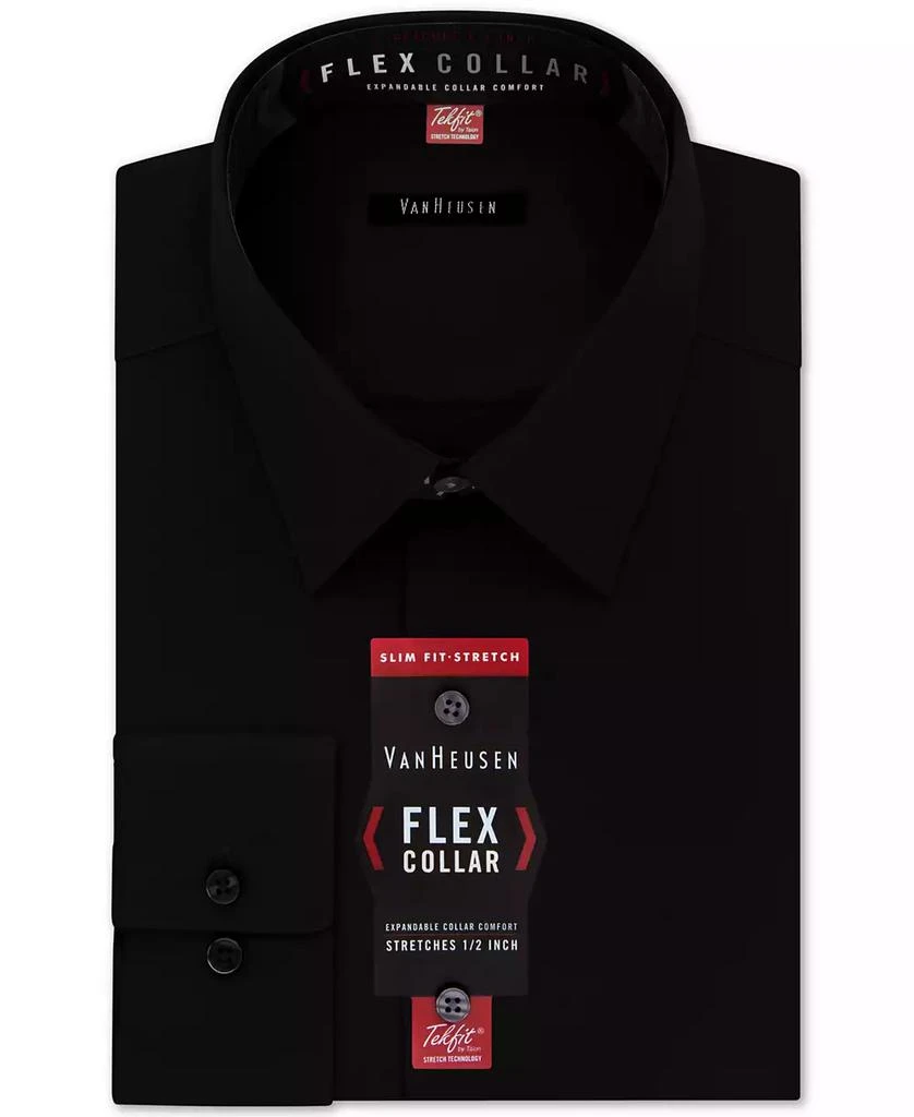 商品Van Heusen|Men's Slim-Fit Flex Collar Stretch Solid Dress Shirt,价格¥206,第3张图片详细描述