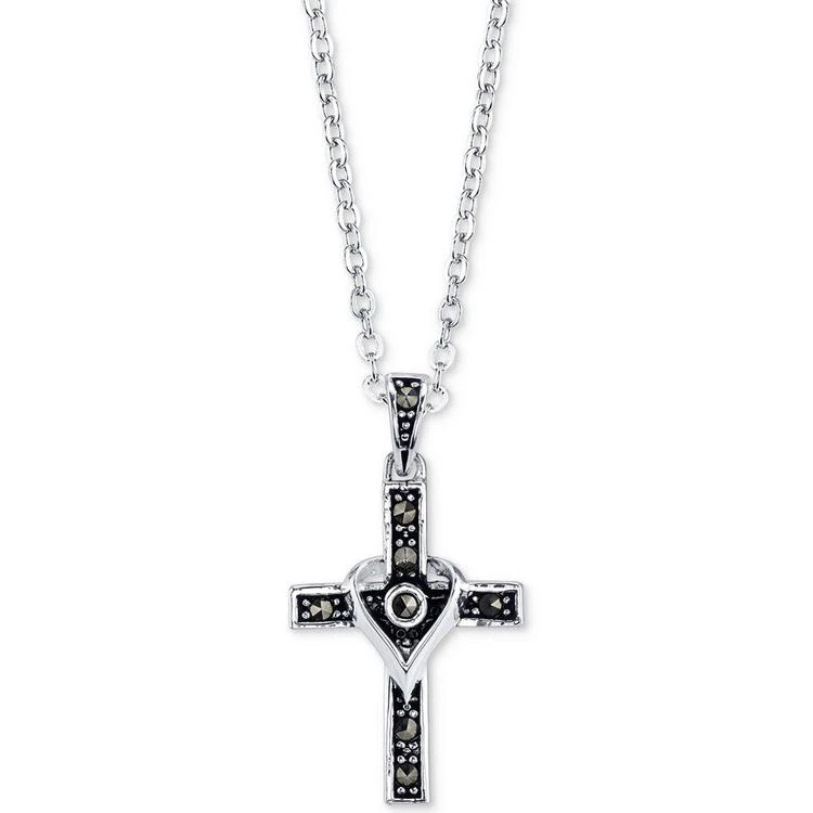 商品Unwritten|Silver-Tone Marcasite Cross Necklace,价格¥82,第2张图片详细描述