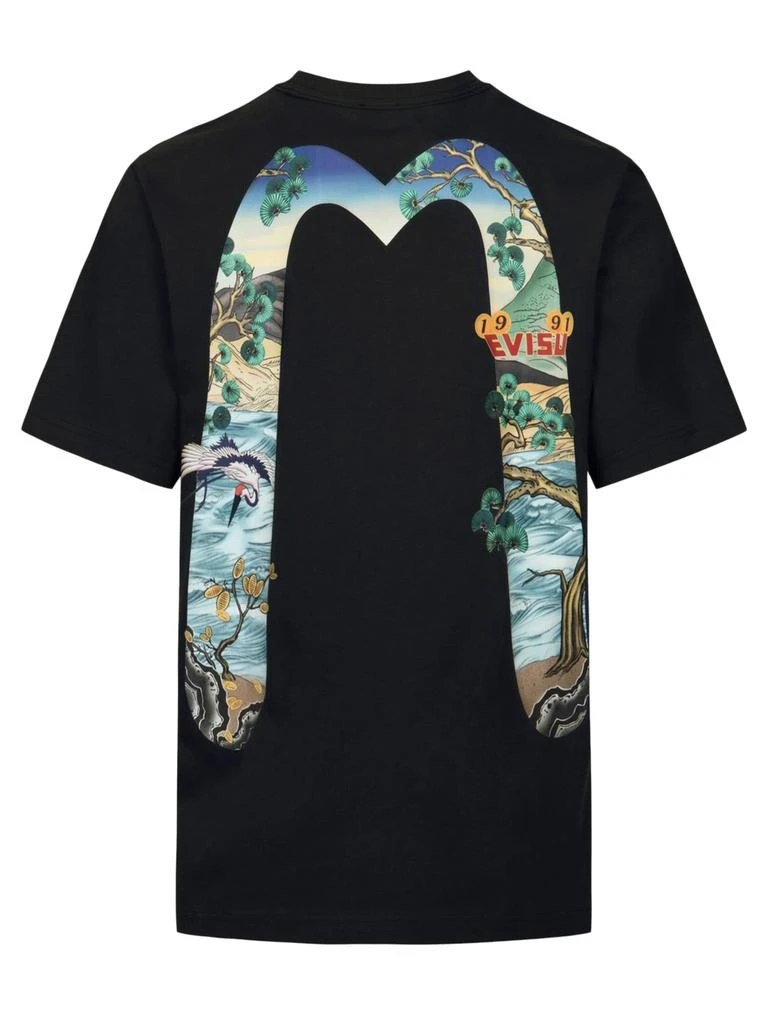 商品Evisu|Black Cotton Pine Daicock T-shirt,价格¥1314,第2张图片详细描述
