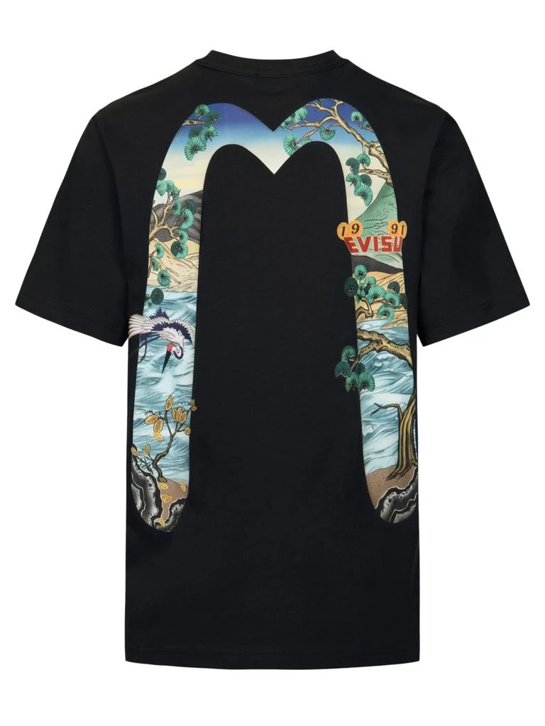 商品Evisu|Black Cotton Pine Daicock T-shirt,价格¥1411,第2张图片详细描述