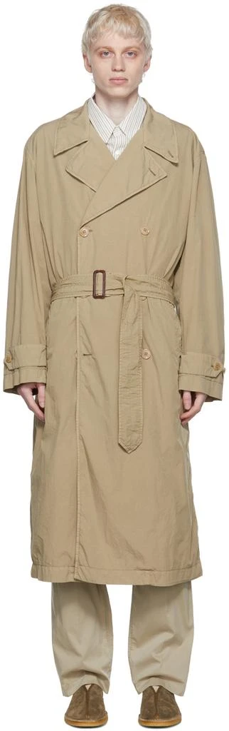 商品Lemaire|Khaki Cotton Trench Coat,价格¥5713,第1张图片