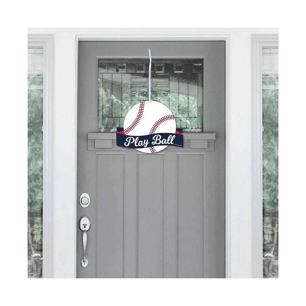 商品Big Dot of Happiness|Batter Up - Baseball - Hanging Porch Outdoor Front Door Decor - 1 Piece Sign,价格¥134,第2张图片详细描述