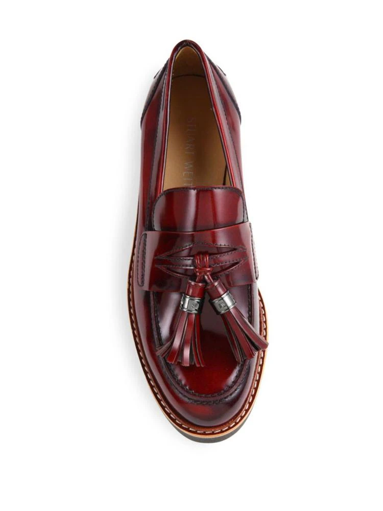 商品Stuart Weitzman|Manila Leather Loafers,价格¥3414,第4张图片详细描述