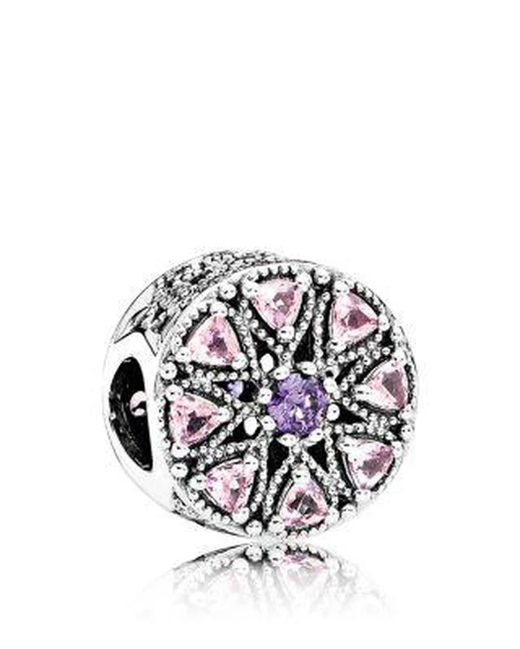 商品PANDORA|Moments Collection Sterling Silver & Cubic Zirconia Shimmering Charm,价格¥667,第1张图片