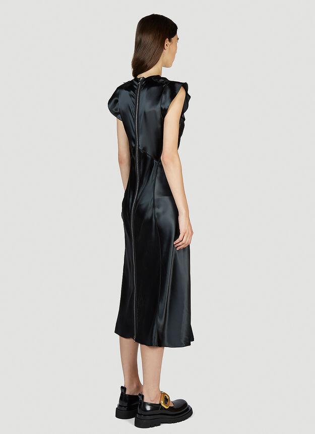 Fluid Ruffle Dress in Black商品第4张图片规格展示