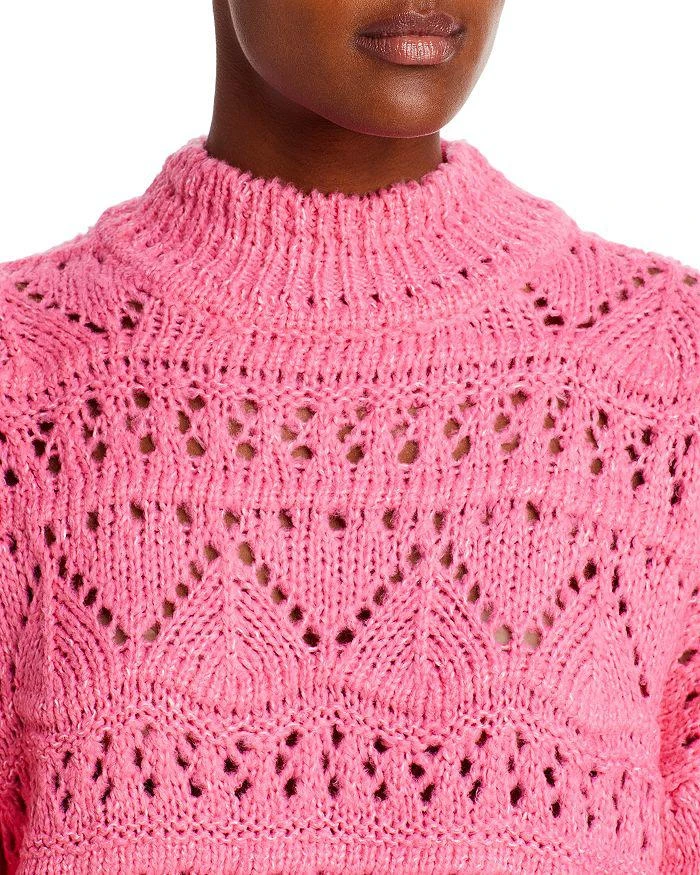 商品AQUA|Pointelle Mock Neck Sweater - 100% Exclusive,价格¥196,第5张图片详细描述