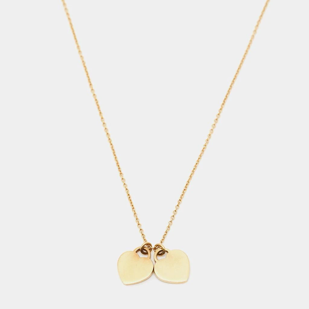 商品[二手商品] Tiffany & Co.|Tiffany & Co. Return to Tiffany Double Heart Tag 18K Yellow Gold Pendant Necklace,价格¥7409,第3张图片详细描述