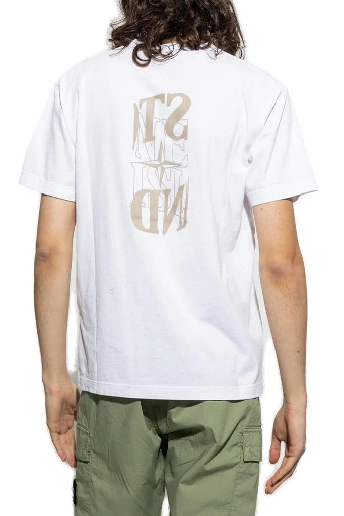 商品Stone Island|Stone Island Logo Printed Crewneck T-Shirt,价格¥830,第3张图片详细描述