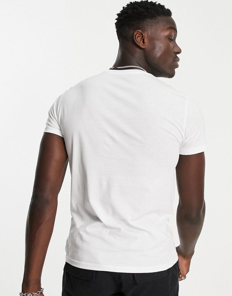 Armani Exchange outlined AX print t-shirt in white商品第4张图片规格展示