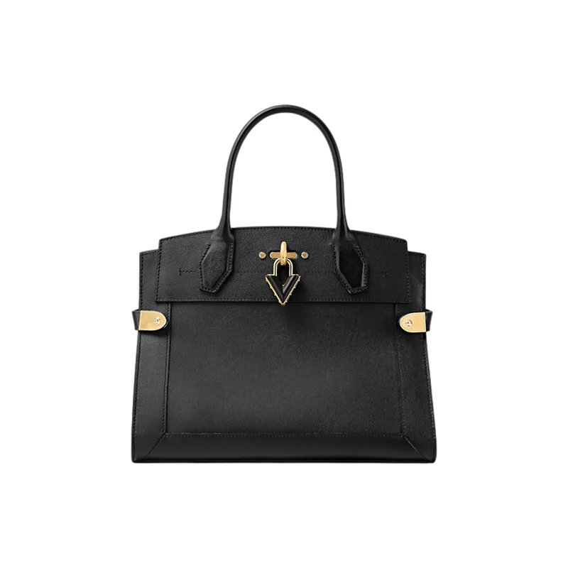 商品Louis Vuitton|【预售十天】路易威登 Steamer女士中号黑色粒面小牛皮配可拆卸可调节肩带单肩包/手提包 M21248,价格¥45368,第1张图片