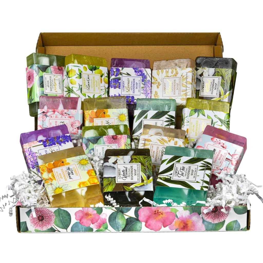 商品Lovery|Handmade Soap Set - 8 Piece Variety Pack Luxury Bath Soap Gift Box,价格¥268,第1张图片