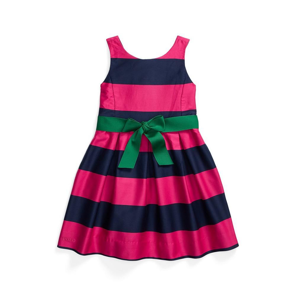商品Ralph Lauren|Little Girls Striped Dress,价格¥552,第1张图片