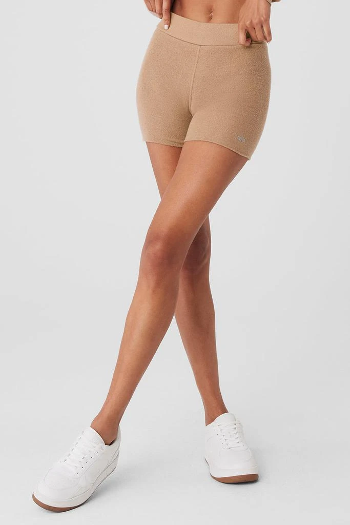 商品Alo|Alolux High-Waist Me Time Short - Toasted Almond,价格¥446,第1张图片