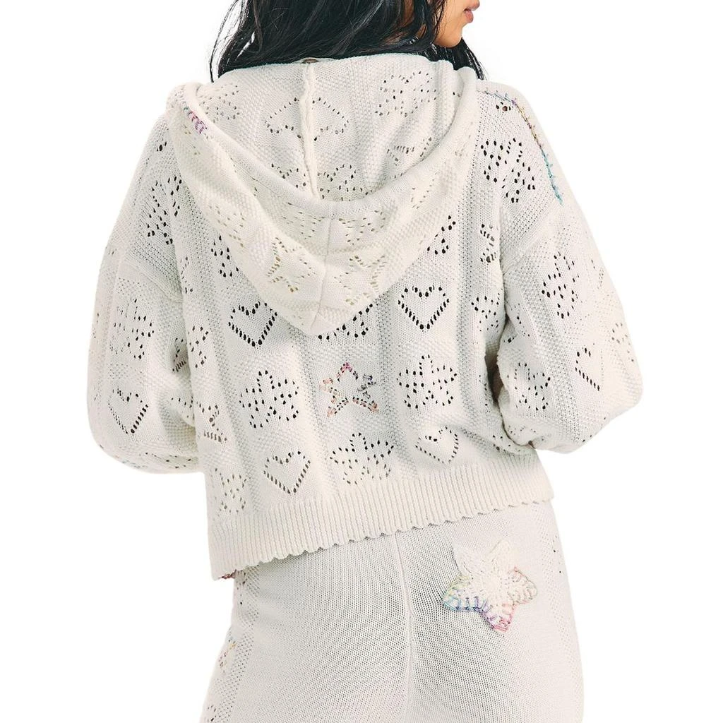 商品LOVESHACKFANCY|Love Shack Fancy Womens Alder Knit Rainbow Stitch Hoodie,价格¥1339,第2张图片详细描述