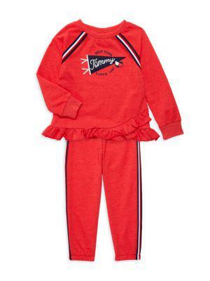 商品Tommy Hilfiger|Little Girl’s 2-Piece Sweatshirt & Sweatpants Set,价格¥214,第1张图片