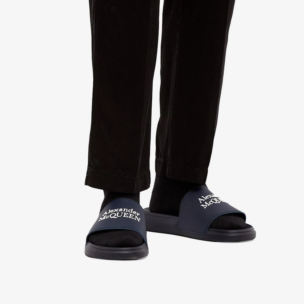 Alexander McQueen Logo Wedge Sole Pool Slide 商品