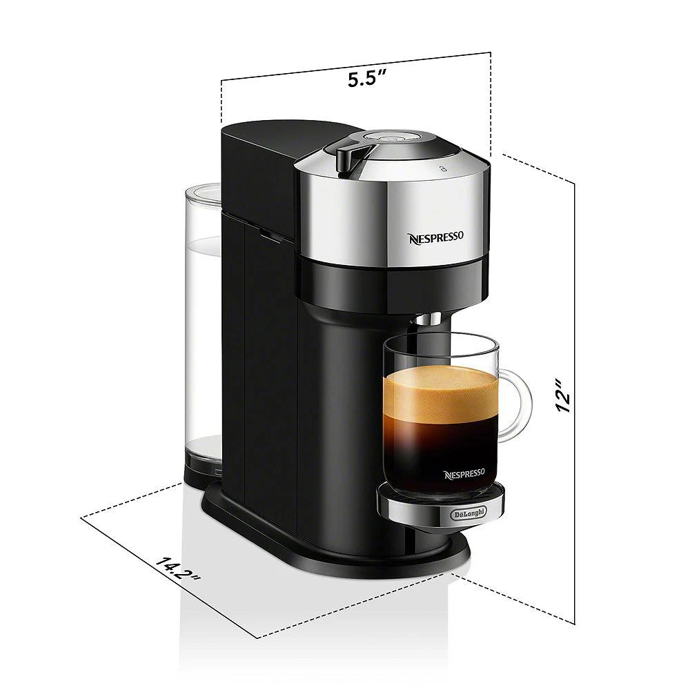 Vertuo Next Deluxe by De'Longhi with Aeroccino Milk Frother, Pure Chrome 商品