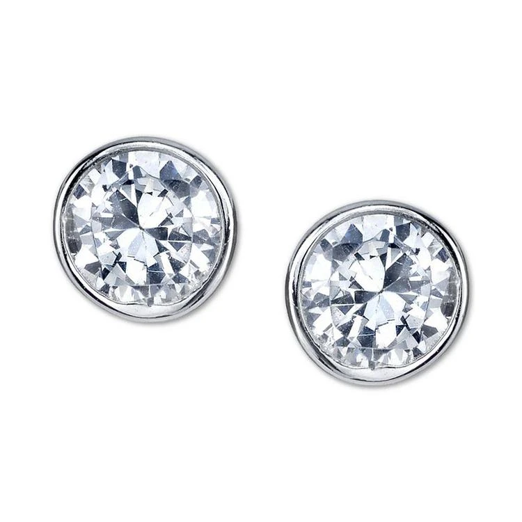 商品Unwritten|Cubic Zirconia Round Stud Earrings in Sterling Silver,价格¥375,第1张图片