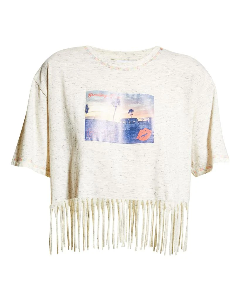 商品Ganni|Organic Cotton Graphic Fringe Tee,价格¥278,第2张图片详细描述