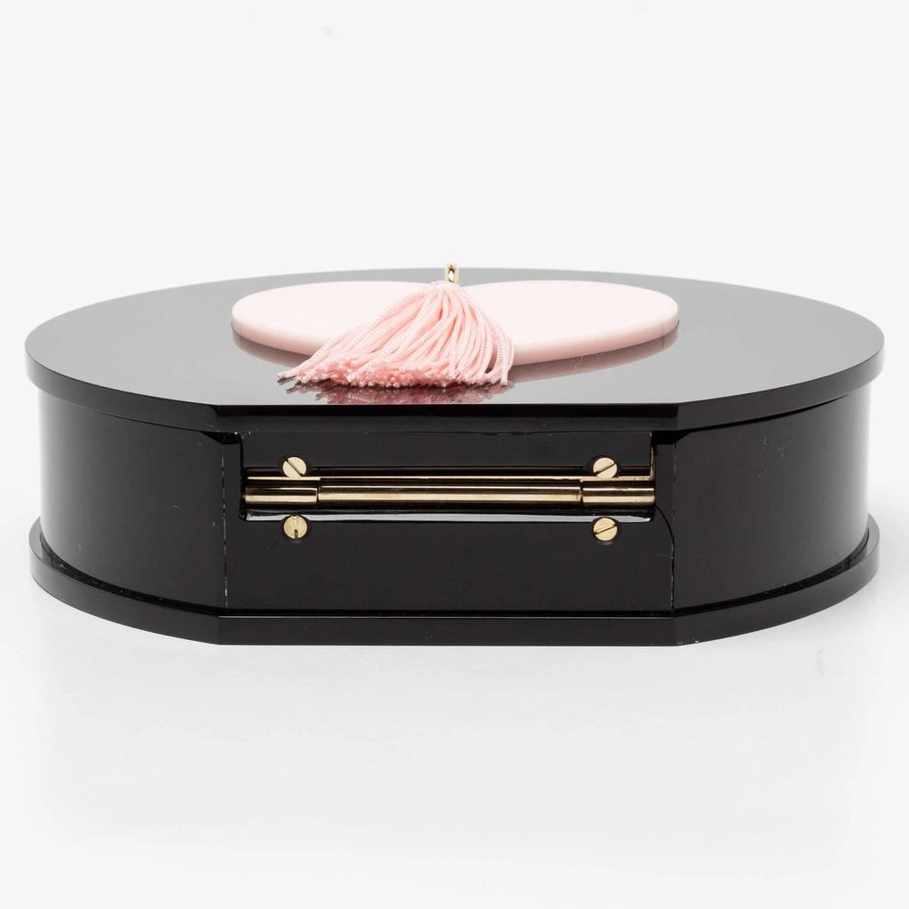 Charlotte Olympia Black/Pink Perspex Such a Tease Tassel Clutch 商品
