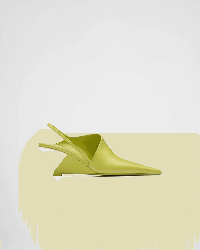 商品Prada|PRADA Brushed leather slingback pumps,价格¥5613,第1张图片