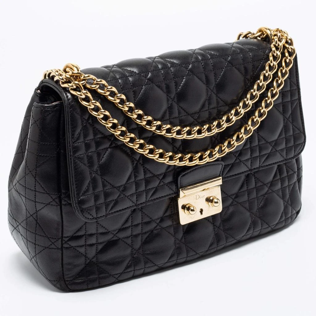 商品[二手商品] Dior|Dior Black Cannage Leather Miss Dior Medium Flap Bag,价格¥7811,第3张图片详细描述