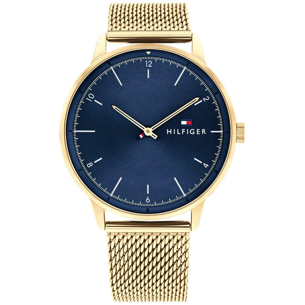 商品Tommy Hilfiger|Men's Gold-Tone Mesh Bracelet Watch, 43mm,价格¥1143,第1张图片