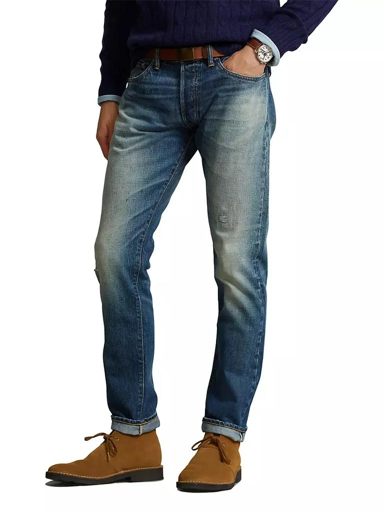 商品Ralph Lauren|Sullivan Slim-Fit Faded 5-Pocket Jeans,价格¥713,第3张图片详细描述