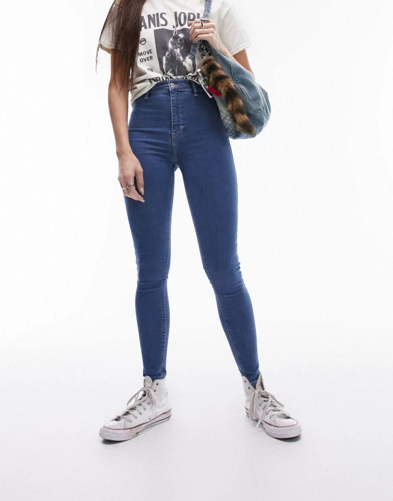 商品Topshop|Topshop Joni high rise super skinny jean in mid blue,价格¥424,第1张图片