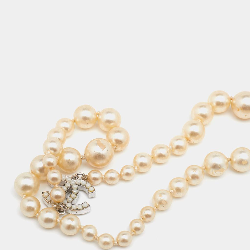 商品[二手商品] Chanel|Chanel CC Faux Pearl Long Necklace,价格¥7706,第6张图片详细描述
