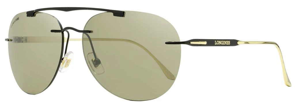 商品Longines|Longines Men's Classic Sunglasses LG0008-H 02L Black/Gold 62mm,价格¥1038,第1张图片