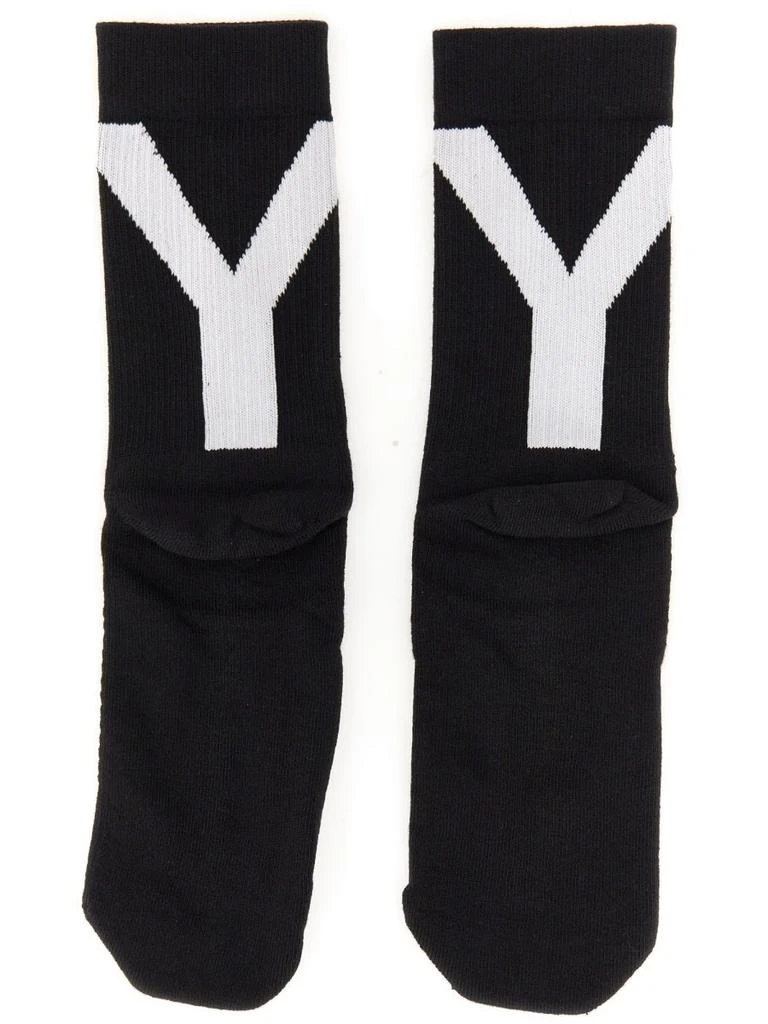 商品Y-3|Y-3 Logo Intarsia-Knitted Ankle Length Socks,价格¥132,第2张图片详细描述