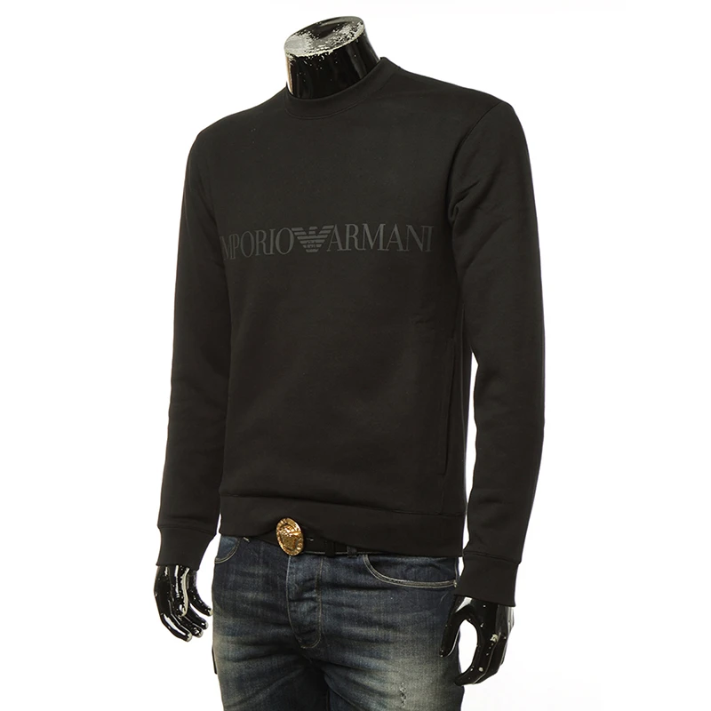 Emporio Armani 安普里奥 阿玛尼 男士黑色纯棉套头上衣 6Y1MB1-1JBHZ-0999 商品