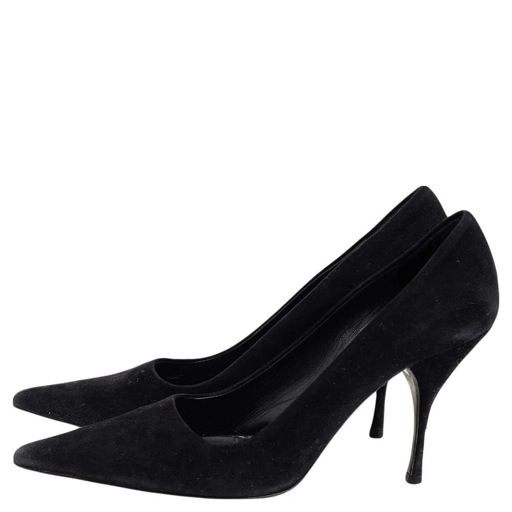 商品[二手商品] Prada|Prada Black Suede Pointed Toe Pumps Size 37.5,价格¥1144,第4张图片详细描述