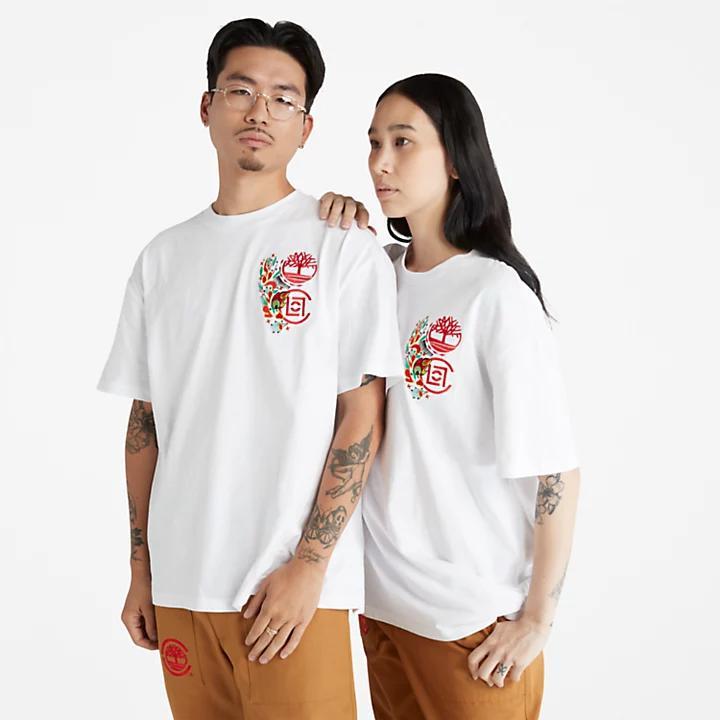 商品Timberland|CLOT x Timberland® Short-sleeved T-Shirt in White,价格¥415,第1张图片