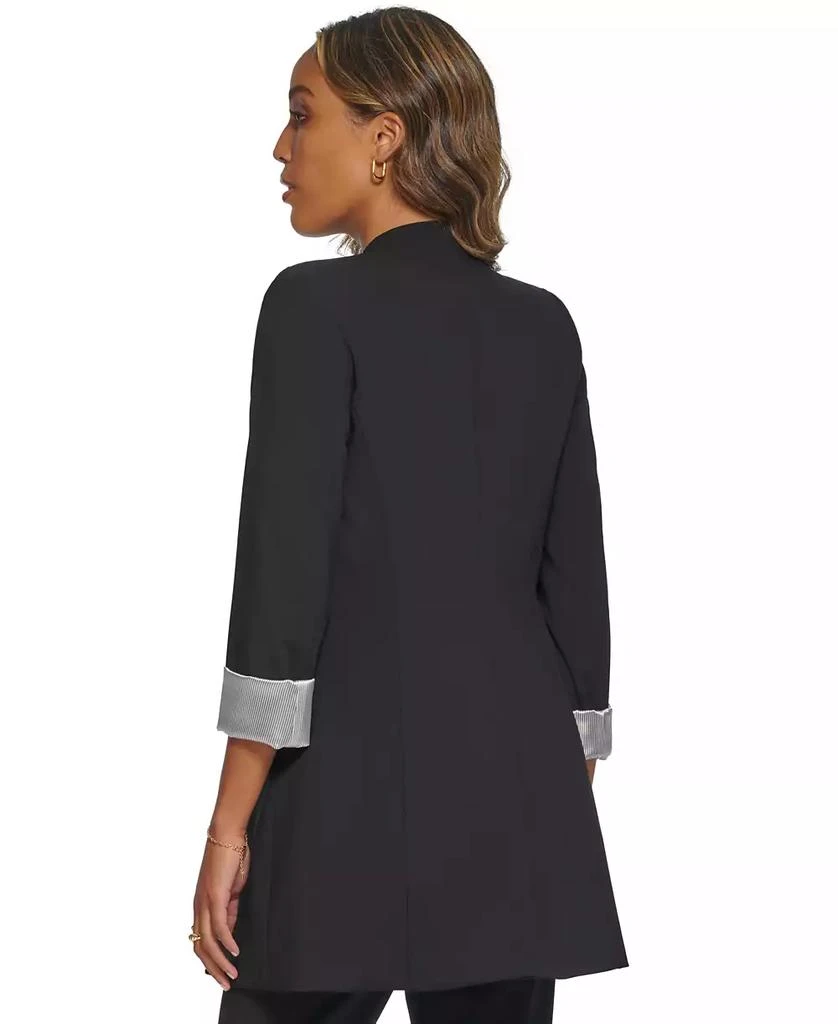 商品Calvin Klein|Women's Roll Sleeve Open Front Blazer, Regular and Petite,价格¥963,第2张图片详细描述