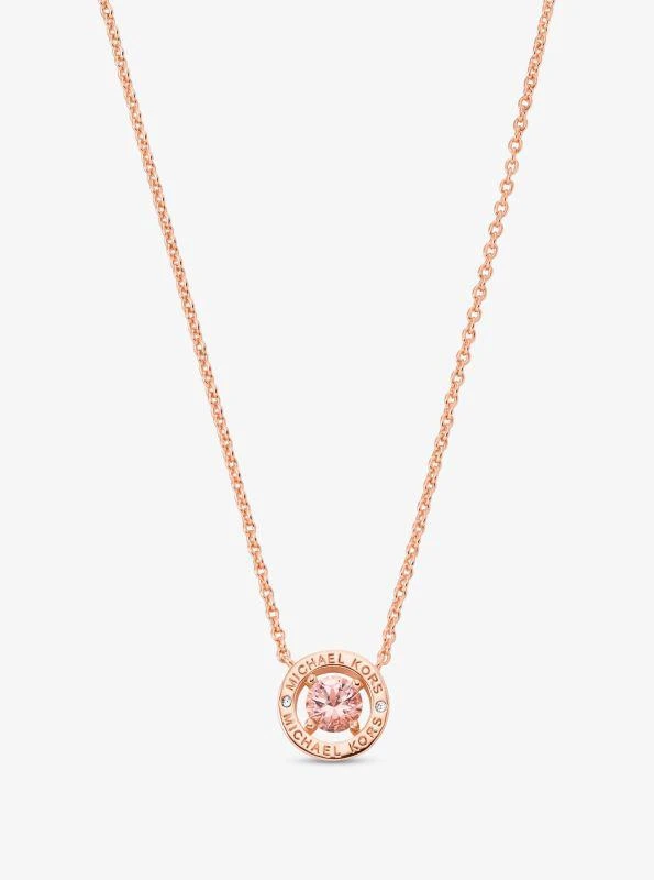 商品Michael Kors|Rose Gold-Tone Plated Brass Halo Necklace,价格¥297,第1张图片