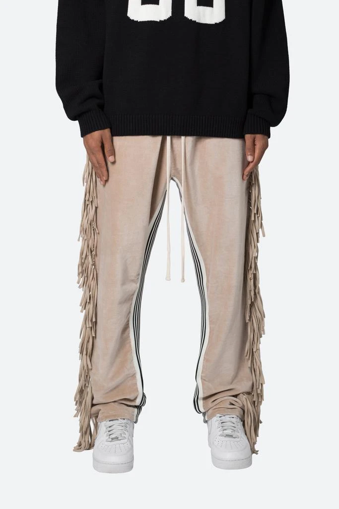 商品MNML|Fringe Velour Sweatpants - Dust,价格¥361,第1张图片