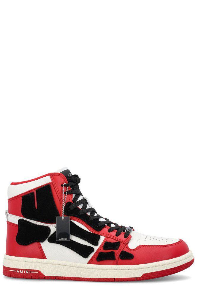 商品AMIRI|Amiri Skel High-Top Panelled Sneakers,价格¥3207-¥5411,第1张图片