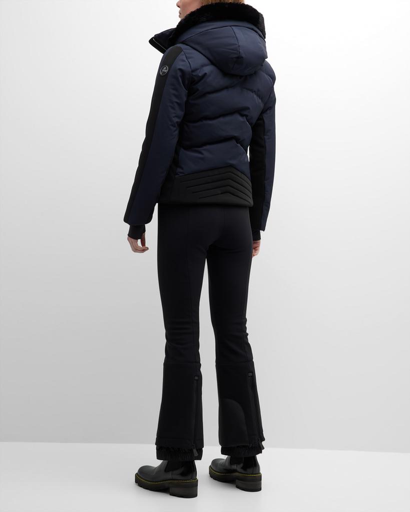 Gardena Quilted Ski Jacket w/ Faux Fur Ruff商品第4张图片规格展示