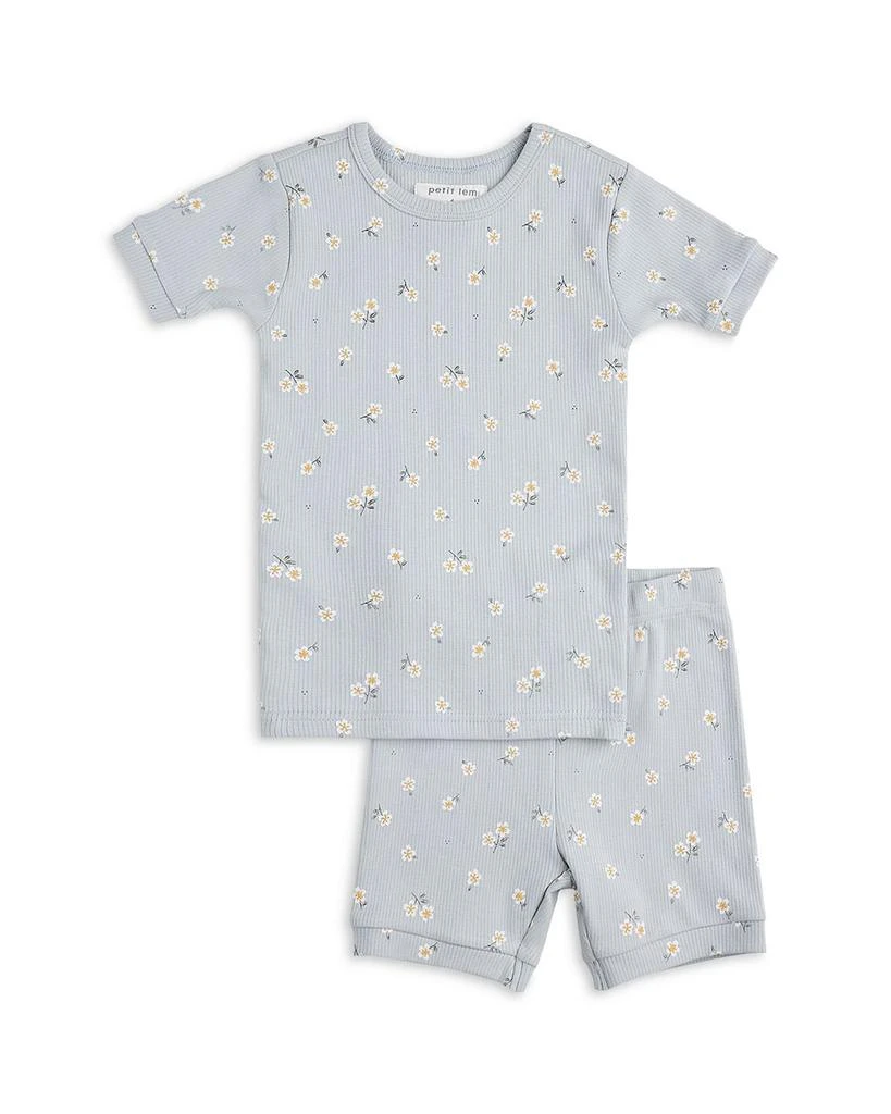 商品Petit Lem|petite lem Girls' Daisy Print Ribbed Pajama Set - Little Kid,价格¥224,第1张图片