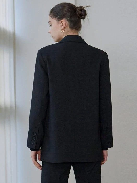 商品NICK&NICOLE|CLASSIC SUIT SINGLE JACKET_BLACK,价格¥1046,第4张图片详细描述