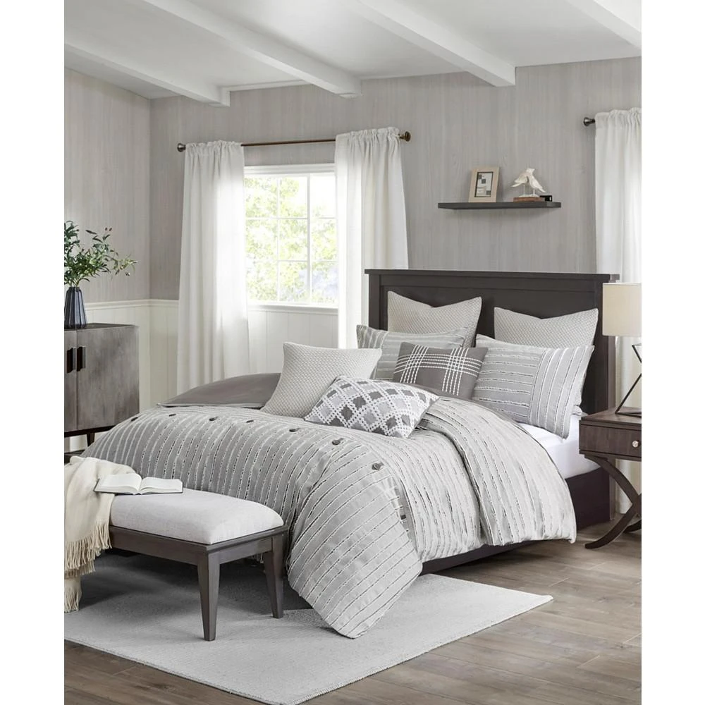 商品Madison Park Signature|Essence Clipped Jacquard 10-Pc. Comforter Set,价格¥4635,第5张图片详细描述